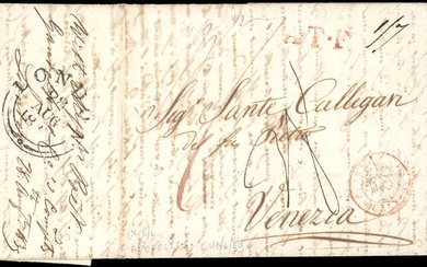 LOMBARDO VENETO-STATI UNITI 1839 - Lettera prefilatelica da Avoyelles (Lousiana)...