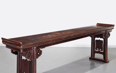 Large Chinese elmwood altar table