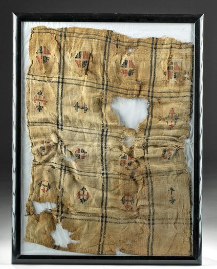 Large Framed Egyptian Coptic Textile Fragment