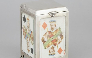 Late Victorian Silver Playing Cards Box, Cohen &