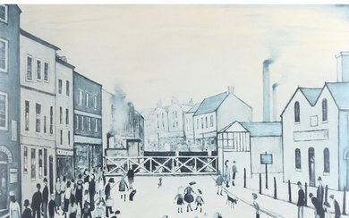 Laurence Stephen Lowry (1887 - 1976), lithograph, Level Cros...
