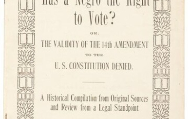 Legal pamphlet on 14th Amendment 1908
