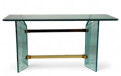 Leon Rosen for Pace Collection Glass Console