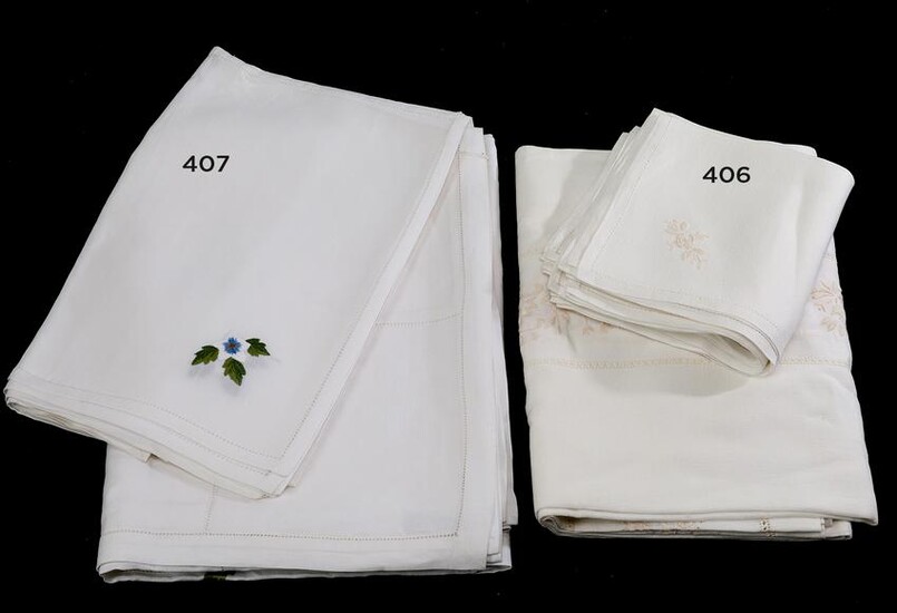 Linen hemstitch tablecloth, colour 175x260 cm.