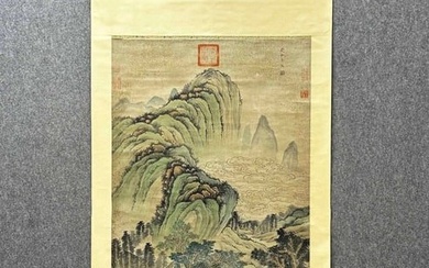 Liu Songnian - Cloudy Mountains Creek View Painting