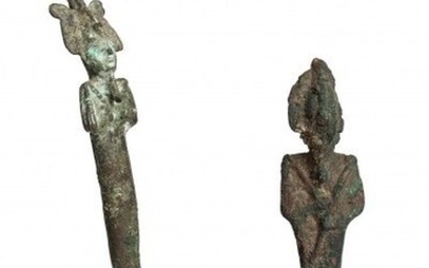 Lot de deux statuettes d'Osiris