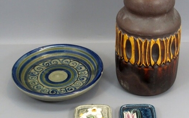 Lot of 4 Israeli Ceramic Items Made by Beit Hayotzer