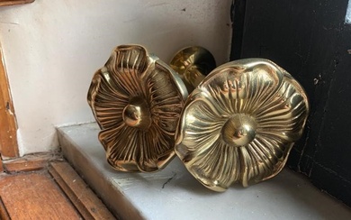 Lotto di 4 coppie di porta embrasse in bronzo