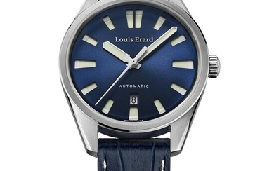 Louis Erard - La Sportive Date Blue Leather Strap - 69108AA05.BDC155 - Men - 2011-present