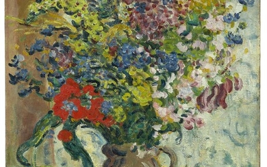 Louis VALTAT 1869 - 1952Bouquet champêtre - circa 1908Huile sur toileSignée en bas à droite...