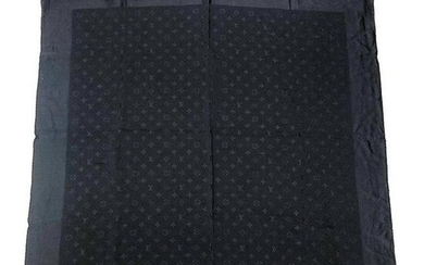 Louis Vuitton Carre Monaco Scarf Monogram Black Noir 100% Silk Unisex