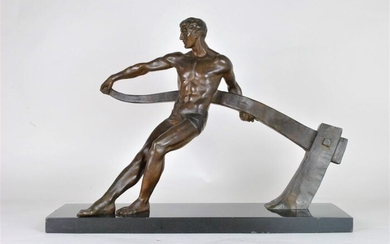 M. Guiraud Rivière - Etling - Sculpture, Coxswain