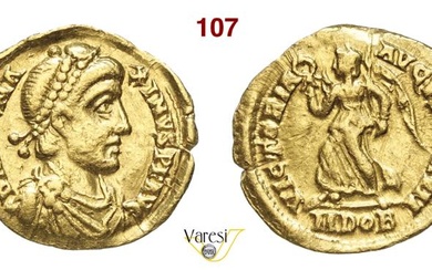 MAGNO MASSIMO (335-388 d.C.) Tremisse, Mediolanum D/ Busto diademato, drappeggiato...