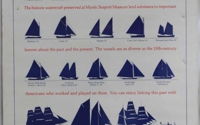 MYSTIC SEAPORT POSTER OF SHIPS BOATS YACHT S