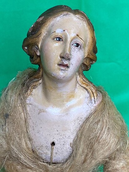 Madonna - Iron wire and tow and terracotta - About 1800