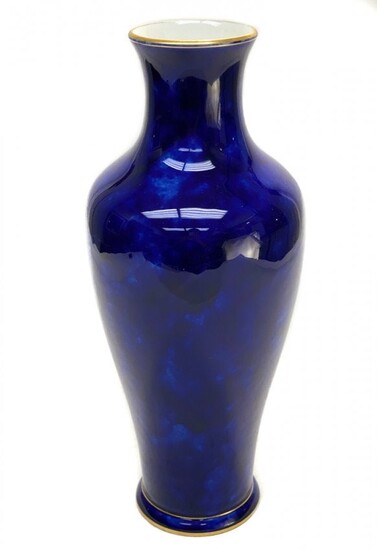 Manufacture de Sevres Porcelain Marbalized Blue Vase