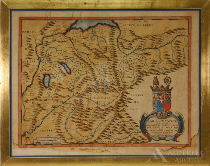 Map of Central Europe by Pierre Du Val--17th Century