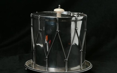 Mappin Brothers Drum Form Biscuit Barrel.