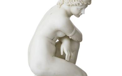 Marble sculpture Bathing of Venus. 19th-20th century.