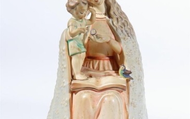 (-), Maria met kind, biscuit porseleinen Hümmel sculptuur,...