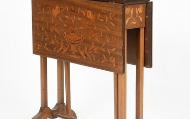 Marquetry Inlaid Mahogany Sutherland Table
