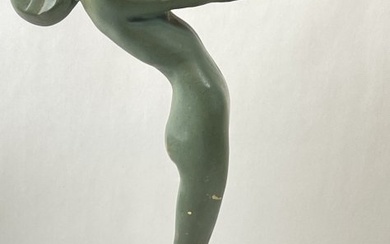 Max Le Verrier (1891-1973) Bronze Woman titled Lueur
