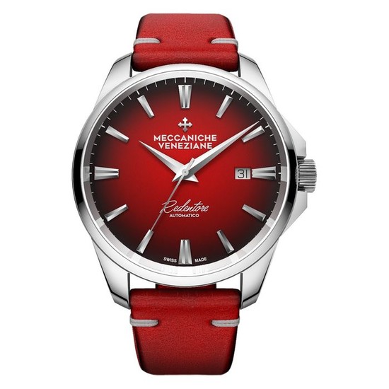 Meccaniche Veneziane - Automatic Watch Redentore Rubino Red with Italian Leather Strap - 1201003 "NO RESERVE PRICE" - Men - 2019