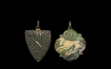 Medieval Heraldic Horse Harness Pendant Group