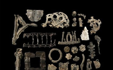 Medieval 'Thames' Pewter Pilgrim's and Other Badge Fragments