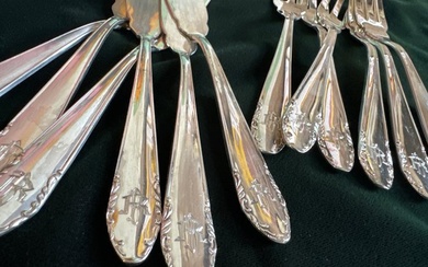 Meneses - Fish cutlery set (12) - Model "Victory" - Silver-plated
