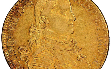 Mexico: , Ferdinand VII gold 8 Escudos 1808 Mo-TH AU58 NGC,...