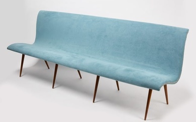 Mid-Century Upholstered Bench