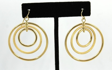 Milor Designer 14K Yellow Gold Hoop Earrings