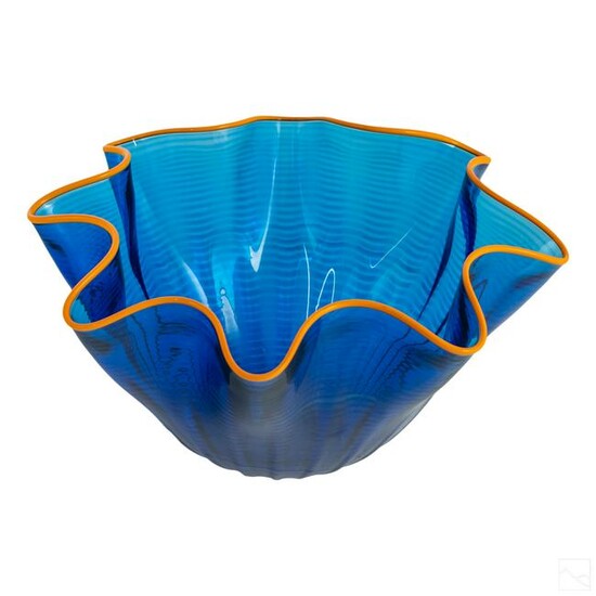 Modern Studio Art Glass Seaform Centerpiece Bowl