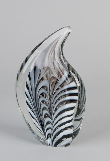 Modern glass sculpture. Signed Blommers 2004. Glass