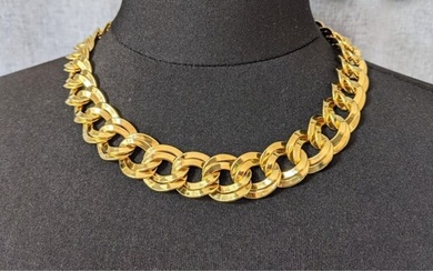 Monet - 1970, gold plated 22 cr, chunky double chain - Necklace