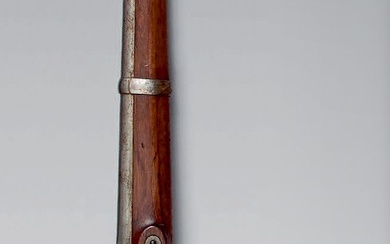 Mousqueton de cavalerie à percussion modèle 1857, canon à pans puis rond poinçonné et daté...