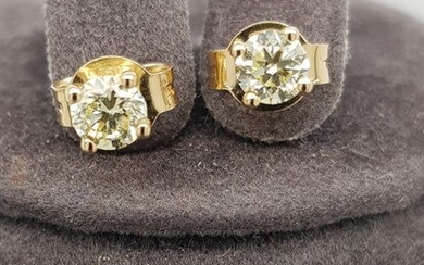 NO RESERVE PRICE - 18 kt. Yellow gold - Earrings - 0.46 ct Diamond