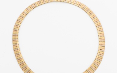 Necklace, 18K gold, tricolor gold, Italy