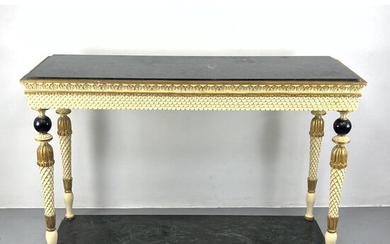 Neoclassical Style Marble Top Console in The Style Maison Jansen. Faux