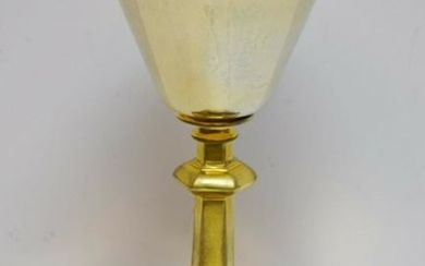 Nice Vintage Gold Plated 8 1/4" Church Chalice - Cup