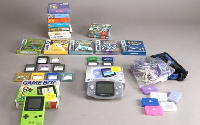 Nintendo. Gameboy Color and Gameboy Advance with misc. game including several Pokemon