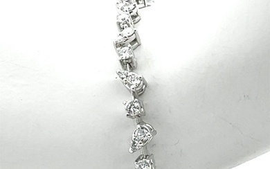 No Reserve Price - Bracelet - 14 kt. White gold - 2.50 tw. Diamond (Natural)