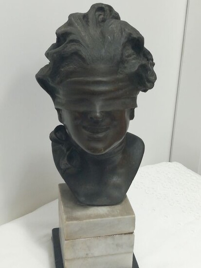 Non firmato - Sculpture, Lady Luck (1) - Bronze - Mid 20th century