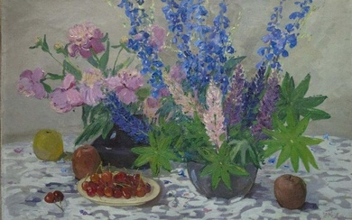 Oil painting Bouquet of autumn flowers