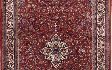 Original Persian carpet Sarough made of cork wool, very finely knotted, in mint condition - Rug - 193 cm - 130 cm