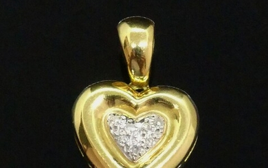 PENDENTIF "Coeur" en or jaune pavé de diamants... - Lot 7 - Goxe - Belaisch - Hôtel des ventes d'Enghien