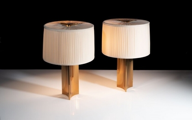 Paavo TYNELL 1890 - 1973 Rare paire de lampes de table mod. 546/10405 dites « Signet » - Circa 1950
