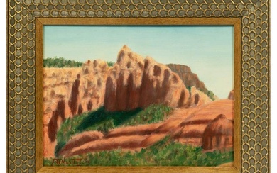 Painting, "Monument Valley", sgd. Fremont Ellis.
