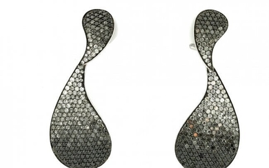 Pair of Colored Diamond Earrings